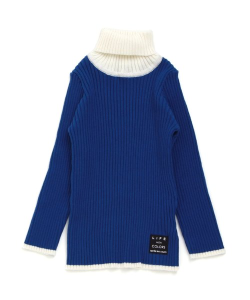 apres les cours(アプレレクール)の「リブニットタートル(ニット/セーター・キッズ・マスタード/ラベンダー/ロイヤルブルー/ブラック/オフホワイト/その他・100/110/120/130/140/80/90)」の4枚目の写真