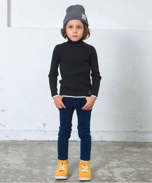 apres les cours(アプレレクール)の「リブニットタートル(ニット/セーター・キッズ・マスタード/ラベンダー/ロイヤルブルー/ブラック/オフホワイト/その他・100/110/120/130/140/80/90)」の18枚目の写真