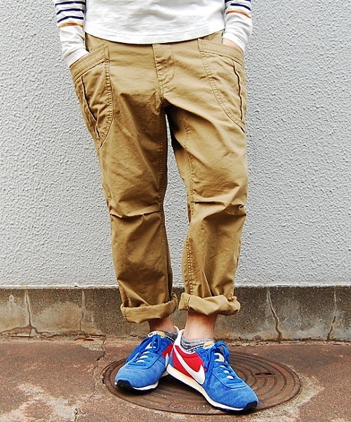 coen（コーエン）の「ジャーマンイージーカーゴパンツ（カーゴパンツ・メンズ・ライトグレー/ベージュ/ネイビー/ロイヤルブルー・SMALL/MEDIUM/LARGE/X-LARGE）」の3枚目の写真