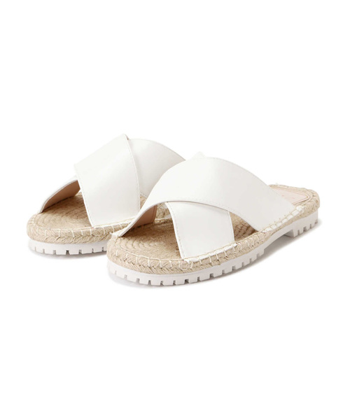N.(N. Natural Beauty Basic)(エヌエヌナチュラルビューティーベーシック)の「◆クロスジュートフラットサンダル(サンダル・レディース・ブラック/ホワイト/シルバー・SMALL/MEDIUM/LARGE)」の10枚目の写真