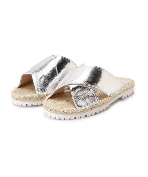 N.(N. Natural Beauty Basic)(エヌエヌナチュラルビューティーベーシック)の「◆クロスジュートフラットサンダル(サンダル・レディース・ブラック/ホワイト/シルバー・SMALL/MEDIUM/LARGE)」の9枚目の写真