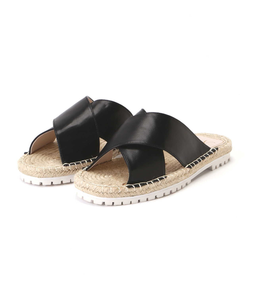 N.(N. Natural Beauty Basic)(エヌエヌナチュラルビューティーベーシック)の「◆クロスジュートフラットサンダル(サンダル・レディース・ブラック/ホワイト/シルバー・SMALL/MEDIUM/LARGE)」の8枚目の写真