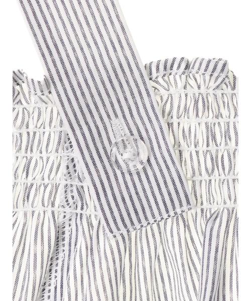 earth music&ecology（アースミュージックアンドエコロジー）の「・エンブロイダリーオフショルストライププルオーバー（Tシャツ/カットソー・レディース・サックスブルー/ネイビー/ライトグレー・FREE）」の12枚目の写真