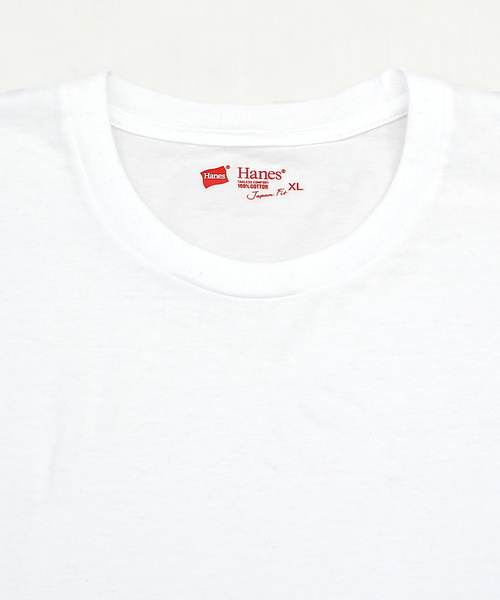 HANES(ヘインズ)の「Hanes ヘインズ 2P Japan Fit 5.3oz クルーネックTシャツ / VネックTシャツ(Tシャツ/カットソー・メンズ・ホワイト/ホワイト系その他・S/M/L/XL/SMALL/MEDIUM/LARGE/X-LARGE)」の5枚目の写真
