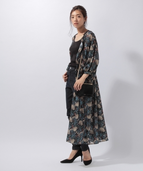 laboratory work（ラボラトリーワーク）の「３ＷＡＹジャガードプリントワンピース（ワンピース・レディース・ネイビー/ボルドー・MEDIUM）」の6枚目の写真