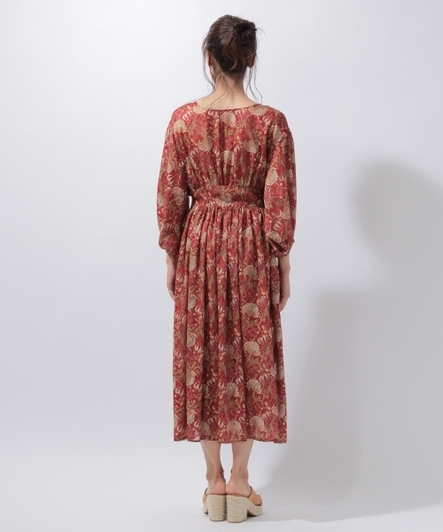 laboratory work（ラボラトリーワーク）の「３ＷＡＹジャガードプリントワンピース（ワンピース・レディース・ネイビー/ボルドー・MEDIUM）」の9枚目の写真