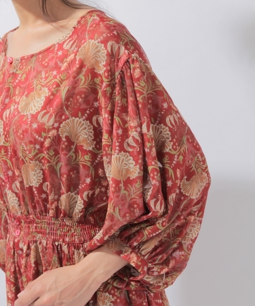 laboratory work（ラボラトリーワーク）の「３ＷＡＹジャガードプリントワンピース（ワンピース・レディース・ネイビー/ボルドー・MEDIUM）」の11枚目の写真