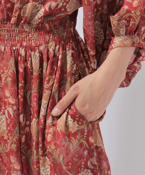 laboratory work（ラボラトリーワーク）の「３ＷＡＹジャガードプリントワンピース（ワンピース・レディース・ネイビー/ボルドー・MEDIUM）」の16枚目の写真