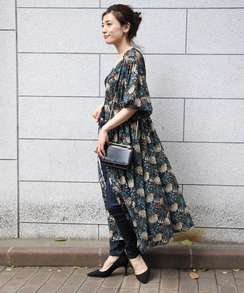 laboratory work（ラボラトリーワーク）の「３ＷＡＹジャガードプリントワンピース（ワンピース・レディース・ネイビー/ボルドー・MEDIUM）」の22枚目の写真