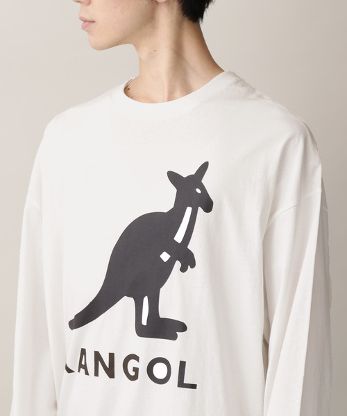 KANGOL（カンゴール）の「▽WEB限定 MONO-MART×KANGOL カンゴール ビッグシルエットプリント長袖Tee 袖モチーフ刺繍（Tシャツ/カットソー・メンズ・ホワイト系その他/ダークグリーン/ブラック系その他/ブラック/ホワイト/杢グレー/ボルドー/ネイビー/パープル/ダークグレー/ダークベージュ/ブラウン・FREE）」の17枚目の写真