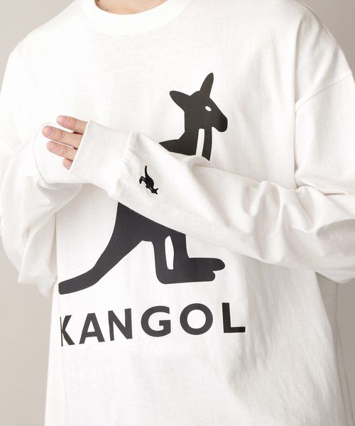 KANGOL（カンゴール）の「▽WEB限定 MONO-MART×KANGOL カンゴール ビッグシルエットプリント長袖Tee 袖モチーフ刺繍（Tシャツ/カットソー・メンズ・ホワイト系その他/ダークグリーン/ブラック系その他/ブラック/ホワイト/杢グレー/ボルドー/ネイビー/パープル/ダークグレー/ダークベージュ/ブラウン・FREE）」の18枚目の写真