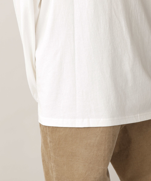 KANGOL（カンゴール）の「▽WEB限定 MONO-MART×KANGOL カンゴール ビッグシルエットプリント長袖Tee 袖モチーフ刺繍（Tシャツ/カットソー・メンズ・ホワイト系その他/ダークグリーン/ブラック系その他/ブラック/ホワイト/杢グレー/ボルドー/ネイビー/パープル/ダークグレー/ダークベージュ/ブラウン・FREE）」の19枚目の写真