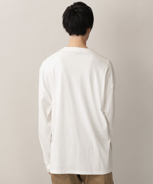 KANGOL（カンゴール）の「▽WEB限定 MONO-MART×KANGOL カンゴール ビッグシルエットプリント長袖Tee 袖モチーフ刺繍（Tシャツ/カットソー・メンズ・ホワイト系その他/ダークグリーン/ブラック系その他/ブラック/ホワイト/杢グレー/ボルドー/ネイビー/パープル/ダークグレー/ダークベージュ/ブラウン・FREE）」の22枚目の写真