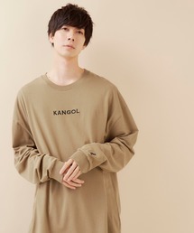 KANGOL | ▽WEB限定 MONO-MART×KANGOL カンゴール ビッグシルエットプリント長袖Tee 袖モチーフ刺繍(Tシャツ/カットソー)