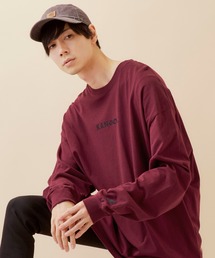 KANGOL | ▽WEB限定 MONO-MART×KANGOL カンゴール ビッグシルエットプリント長袖Tee 袖モチーフ刺繍(Tシャツ/カットソー)