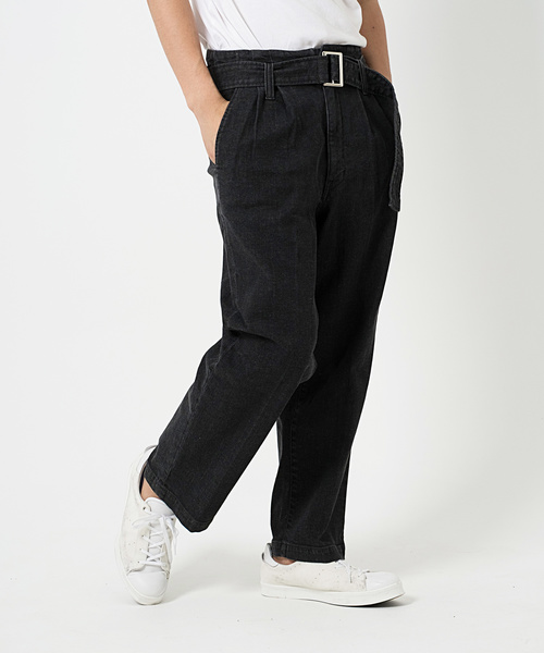 FUGA（フーガ）の「ベルト付きワイドデニムスラックスパンツ（デニムパンツ・メンズ・ライトブルー/インディゴブルー/ブラック・M/L）」の12枚目の写真