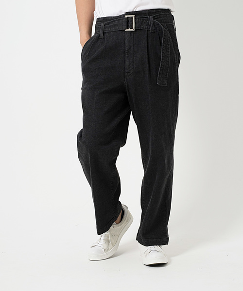 FUGA（フーガ）の「ベルト付きワイドデニムスラックスパンツ（デニムパンツ・メンズ・ライトブルー/インディゴブルー/ブラック・M/L）」の13枚目の写真