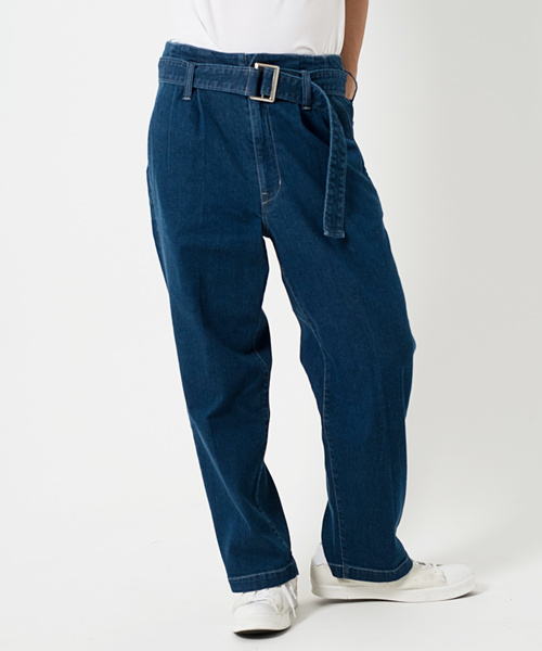 FUGA（フーガ）の「ベルト付きワイドデニムスラックスパンツ（デニムパンツ・メンズ・ライトブルー/インディゴブルー/ブラック・M/L）」の15枚目の写真