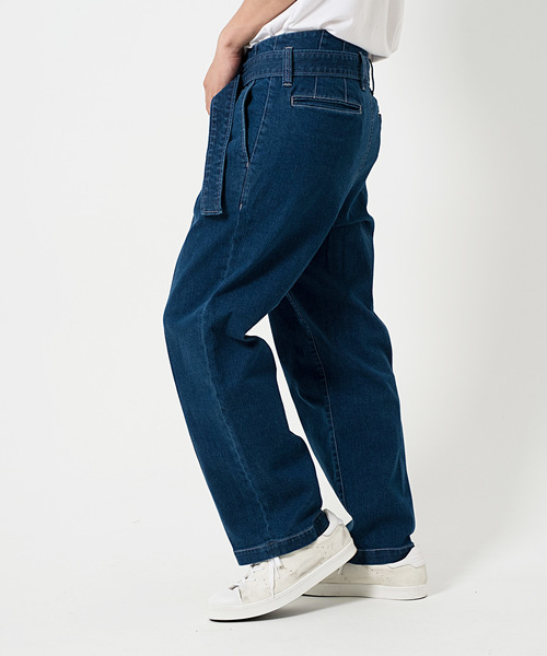 FUGA（フーガ）の「ベルト付きワイドデニムスラックスパンツ（デニムパンツ・メンズ・ライトブルー/インディゴブルー/ブラック・M/L）」の16枚目の写真