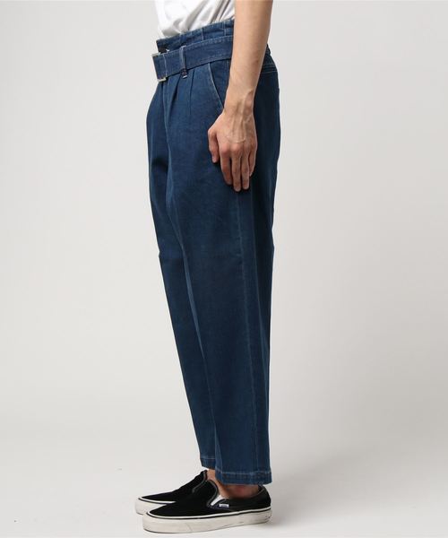 FUGA（フーガ）の「ベルト付きワイドデニムスラックスパンツ（デニムパンツ・メンズ・ライトブルー/インディゴブルー/ブラック・M/L）」の10枚目の写真