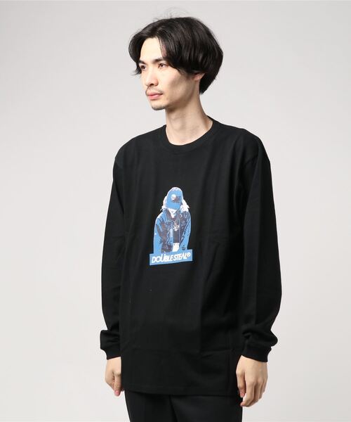 DOUBLE STEAL（ダブルスティール）の「MA-1 GIRL 長袖Ｔシャツ（Tシャツ/カットソー・メンズ・ホワイト/ブラック・MEDIUM/LARGE/X-LARGE）」の5枚目の写真