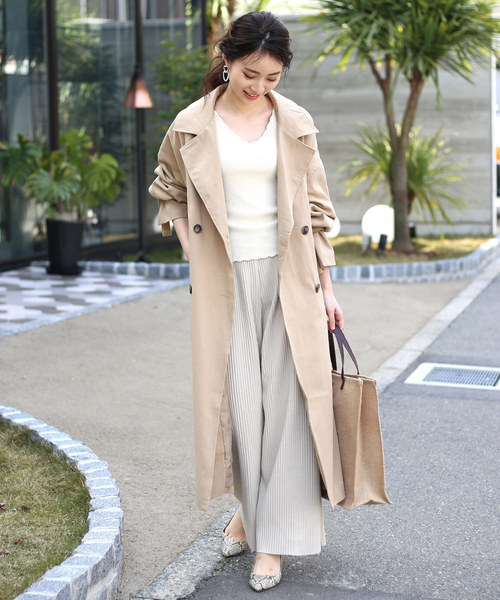 Bab Bou Jeloud(バブブージュルード)の「【WEB限定】◆今すぐ着れる◆キャンディスリーブビッグシルエットトレンチコート(トレンチコート・レディース・ベージュ/ネイビー・38)」の3枚目の写真