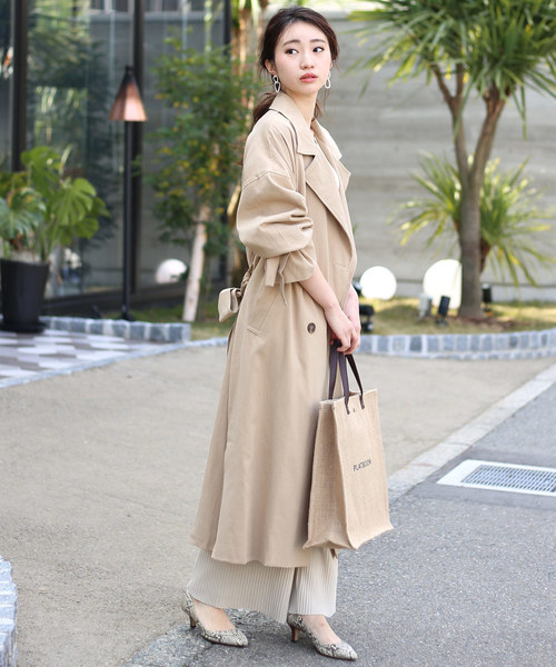 Bab Bou Jeloud(バブブージュルード)の「【WEB限定】◆今すぐ着れる◆キャンディスリーブビッグシルエットトレンチコート(トレンチコート・レディース・ベージュ/ネイビー・38)」の5枚目の写真