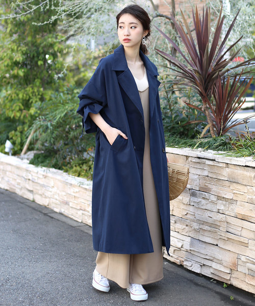 Bab Bou Jeloud(バブブージュルード)の「【WEB限定】◆今すぐ着れる◆キャンディスリーブビッグシルエットトレンチコート(トレンチコート・レディース・ベージュ/ネイビー・38)」の7枚目の写真