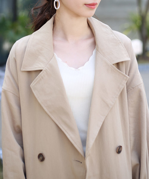 Bab Bou Jeloud(バブブージュルード)の「【WEB限定】◆今すぐ着れる◆キャンディスリーブビッグシルエットトレンチコート(トレンチコート・レディース・ベージュ/ネイビー・38)」の11枚目の写真
