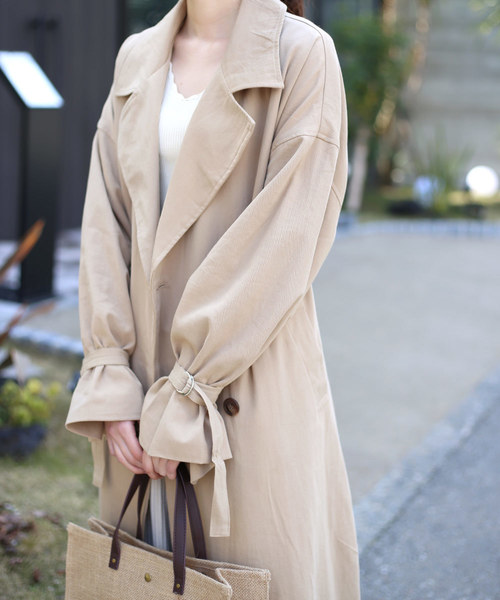 Bab Bou Jeloud(バブブージュルード)の「【WEB限定】◆今すぐ着れる◆キャンディスリーブビッグシルエットトレンチコート(トレンチコート・レディース・ベージュ/ネイビー・38)」の12枚目の写真