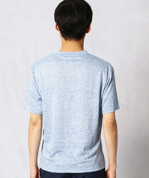 COMME CA MEN(コムサメン)の「リネン Tシャツ(Tシャツ/カットソー・メンズ・ネイビー/イエロー/サックスブルー/カーキ・MEDIUM/LARGE)」の6枚目の写真