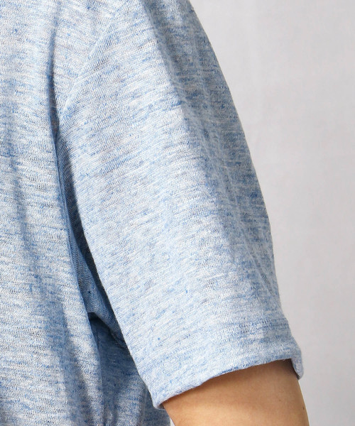 COMME CA MEN(コムサメン)の「リネン Tシャツ(Tシャツ/カットソー・メンズ・ネイビー/イエロー/サックスブルー/カーキ・MEDIUM/LARGE)」の5枚目の写真