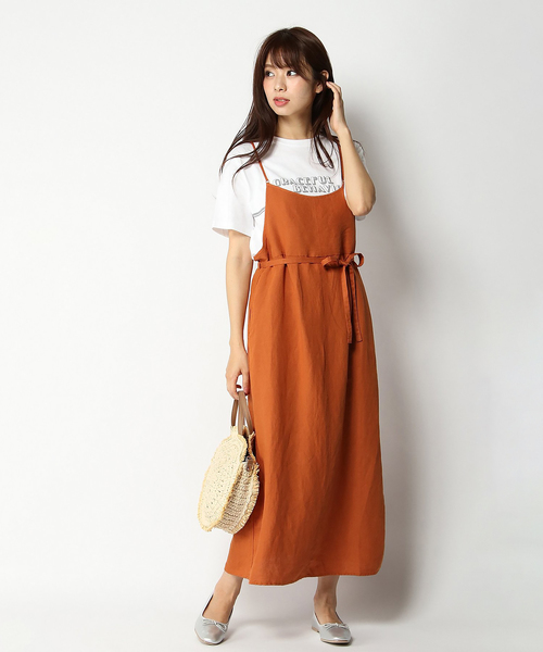 Ikka イッカ の ウエストリボンキャミワンピース ワンピース Wear