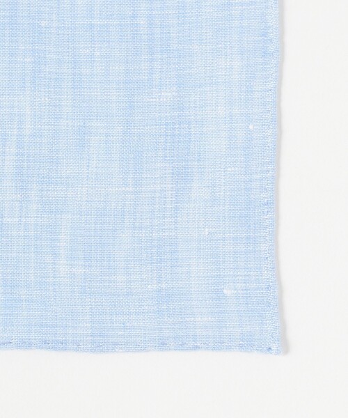 BEAMS F（ビームスエフ）の「MUNGAI / リネン チーフ（ハンカチ/ハンドタオル・メンズ・ホワイト/サックスブルー・ONE SIZE）」の8枚目の写真