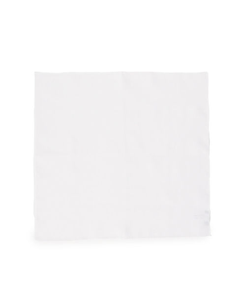 BEAMS F（ビームスエフ）の「MUNGAI / リネン チーフ（ハンカチ/ハンドタオル・メンズ・ホワイト/サックスブルー・ONE SIZE）」の2枚目の写真
