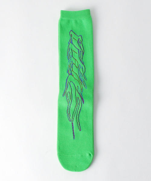 JIEDA（ジエダ）の「＜JieDa＞ LOGO SOCKS/ソックス（ソックス/靴下・メンズ・ホワイト/ブラウン/ブラック/ケリー・FREE）」の4枚目の写真