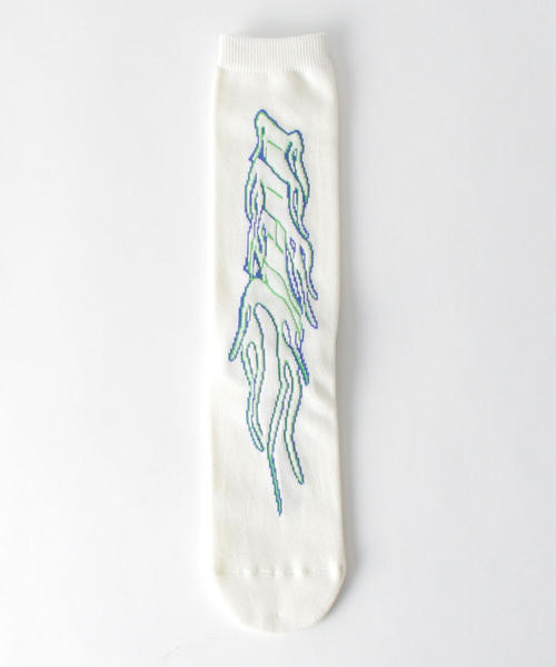 JIEDA（ジエダ）の「＜JieDa＞ LOGO SOCKS/ソックス（ソックス/靴下・メンズ・ホワイト/ブラウン/ブラック/ケリー・FREE）」の2枚目の写真