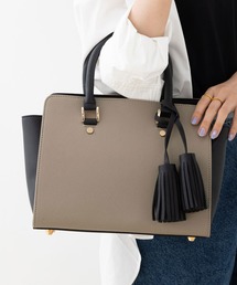 florist | 2wayタッセルチャーム付きバイカラーオフィスバッグ(ビジネスバッグ)