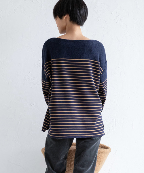 Munich(ミューニック)の「アクリルウールストレッチポンチ×パイル ボトルネックプルオーバー(Tシャツ/カットソー・レディース・ネイビー/ブラック×グレー/ホワイト×ブラック・FREE)」の17枚目の写真