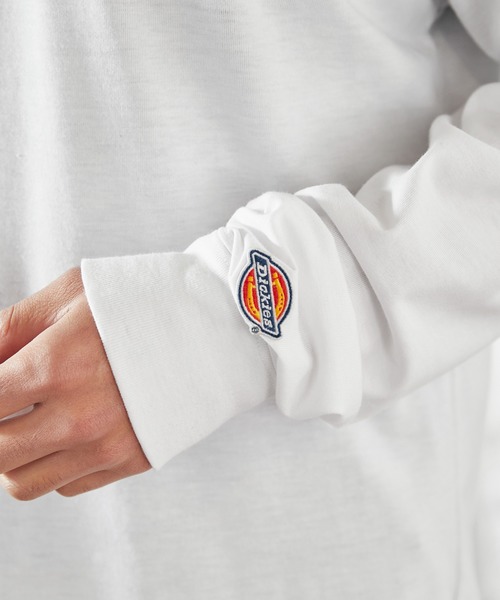 Dickies（ディッキーズ）の「Dickies別注 ロゴ刺繍 L/S オーバーサイズカットソー（Tシャツ/カットソー・メンズ・ブラウン/ネイビー/ボルドー/ホワイト/ブラック/ダークグリーン/ベージュ・S/M/L）」の9枚目の写真