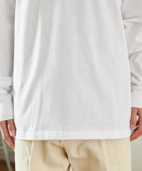 Dickies（ディッキーズ）の「Dickies別注 ロゴ刺繍 L/S オーバーサイズカットソー（Tシャツ/カットソー・メンズ・ブラウン/ネイビー/ボルドー/ホワイト/ブラック/ダークグリーン/ベージュ・S/M/L）」の10枚目の写真