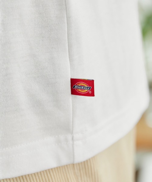 Dickies（ディッキーズ）の「Dickies別注 ロゴ刺繍 L/S オーバーサイズカットソー（Tシャツ/カットソー・メンズ・ブラウン/ネイビー/ボルドー/ホワイト/ブラック/ダークグリーン/ベージュ・S/M/L）」の12枚目の写真