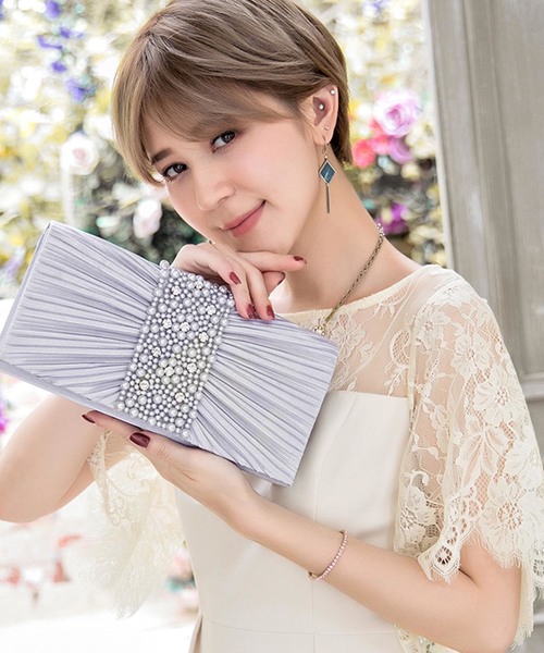 Cinderella(シンデレラ)の「パーティーバッグ ビジュー パール(クラッチバッグ・レディース・ブラック/ベージュ/レッド/シルバー/ネイビー・FREE)」の18枚目の写真