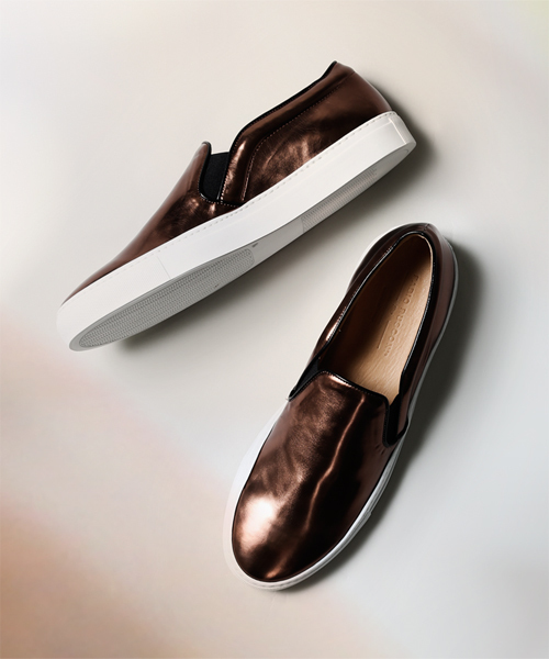 NANO universe（ナノユニバース）の「FABIO RUSCONI/ 別注メタリックスリッポン（スニーカー・メンズ・シルバー/ブロンズ・42/43/41/40）」の12枚目の写真