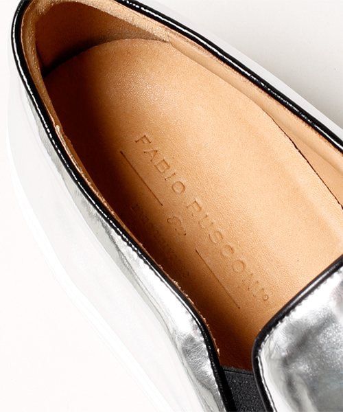 NANO universe（ナノユニバース）の「FABIO RUSCONI/ 別注メタリックスリッポン（スニーカー・メンズ・シルバー/ブロンズ・42/43/41/40）」の7枚目の写真