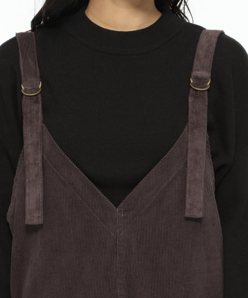 LAKOLE（ラコレ）の「11Wコーデュロイサロペット / LAKOLE（サロペット/オーバーオール・レディース・ベージュ/ブラウン/アイボリー/チャコール・SMALL/MEDIUM）」の20枚目の写真