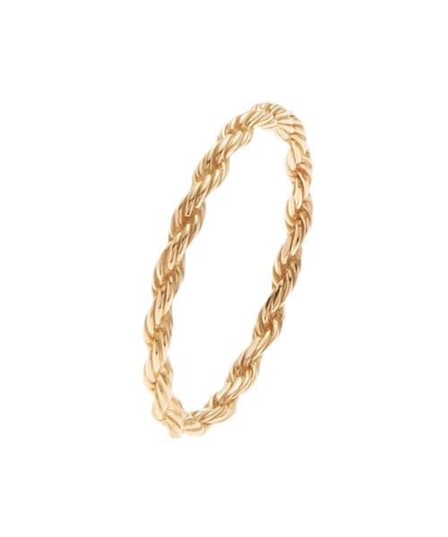 COCOSHNIK(ココシュニック)の「K10ロープ チェーンリング(リング・レディース・ホワイト系その他7・10号/14号/12号)」の1枚目の写真
