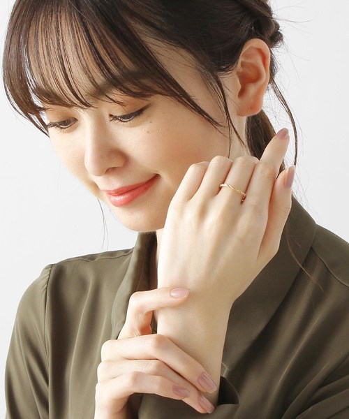 COCOSHNIK(ココシュニック)の「K10ロープ チェーンリング(リング・レディース・ホワイト系その他7・10号/14号/12号)」の3枚目の写真