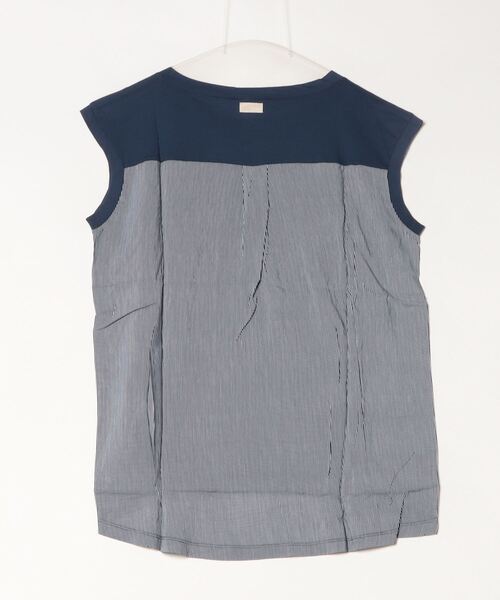 DIMENSIONE danza(ディメンシオーネ ダンツァ)の「デザインノースリーブカットソー(Tシャツ/カットソー・レディース・ネイビー/ホワイト×ブルー/ホワイト・X-SMALL/SMALL)」の11枚目の写真