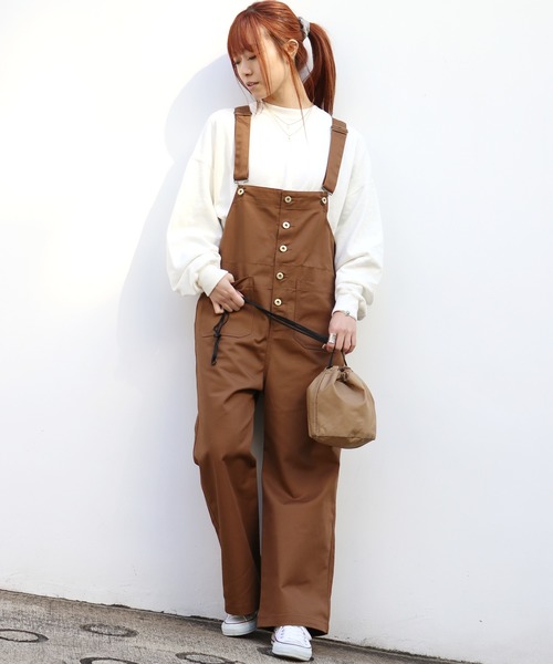 UNIVERSAL OVERALL（ユニバーサルオーバーオール）の「UNIVERSAL OVERALL/ユニバーサルオーバーオール BASIC OVERALL　オーバーオール/サロペット（サロペット/オーバーオール・レディース・ブラック/ベージュ/ネイビー/モカ・FREE）」の6枚目の写真